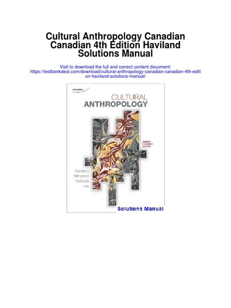 Full Download Cultural Anthropology Haviland Canadian Edition 