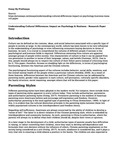 Full Download Cultural Differences Term Paper 