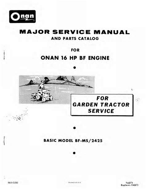 Cummins Onan Bf Engine Service Repair Manual Instant Download