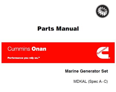 Read Cummins Onan Parts Manual Mdkal Generator 