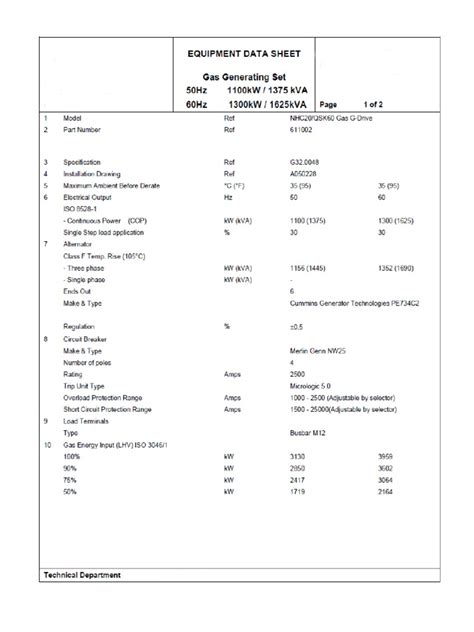 Download Cummins Qsk60G8 Engine Data Sheet 