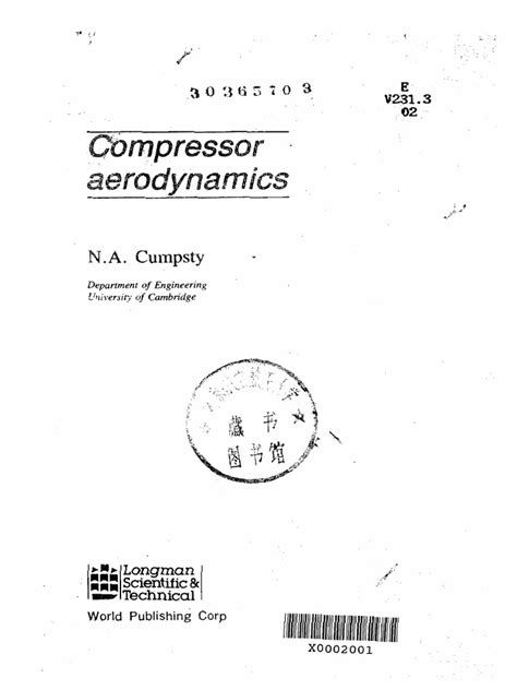 Cumpsty Compressor Aerodynamics