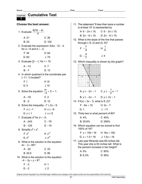 Read Online Cumulative Practice Chapters 1 3 Answers 