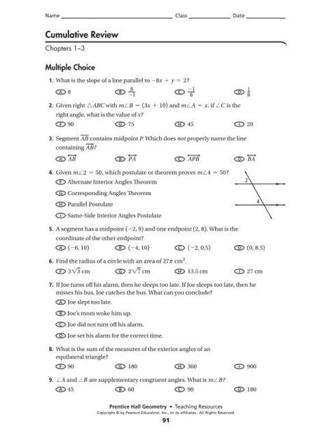 Read Cumulative Review Chapters 1 7 Answers Geometry Free 