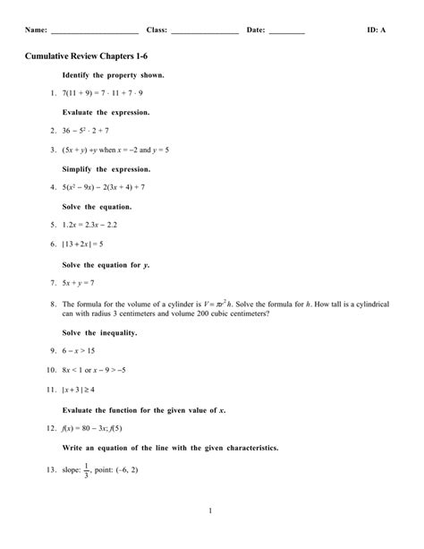 Download Cumulative Review Chapters 10 Answers Algebra 