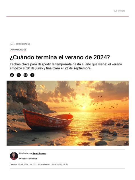 Cuándo Termina El Verano