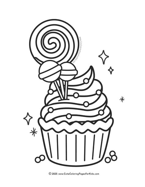 cupcake coloring sheet