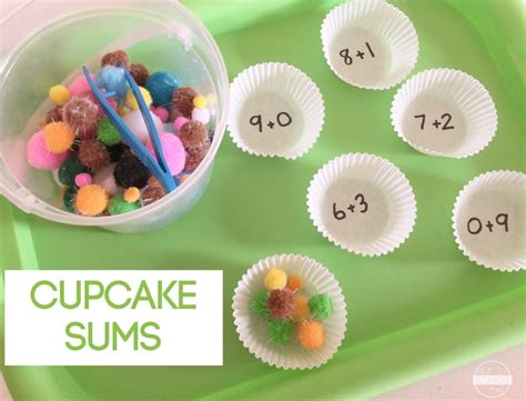 Cupcake Math Game Addition Activity For Kindergarten Cupcake Math - Cupcake Math