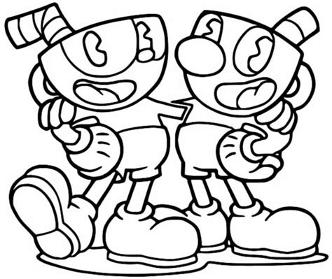 cuphead boss war coloring page