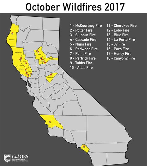 current california fires map