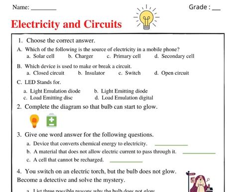 Current Electricity Worksheets Mcq Amp Other Worksheets Current Electricity Worksheet Answers - Current Electricity Worksheet Answers