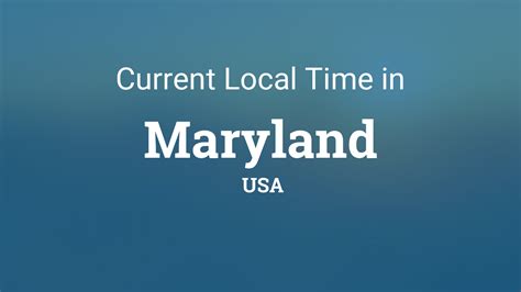 current maryland time