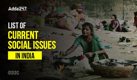 Current Social Problems In India