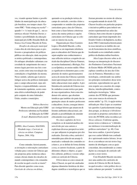 Full Download Curriculo De Ciencias Em Debate 