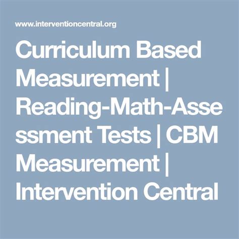Curriculum Based Measurement Reading Math Assessment Tests Cbm Math Cbm Worksheets - Math Cbm Worksheets