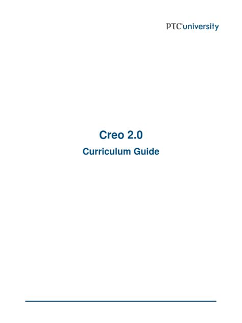 Read Online Curriculum Guide Creo 2 0 Source Econocap 