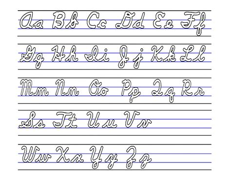 Cursive Alphabet Superstar Worksheets Uppercase And Lowercase Alphabet Chart - Uppercase And Lowercase Alphabet Chart