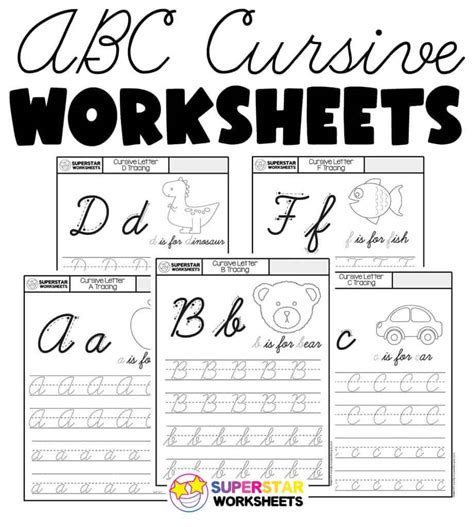 Cursive Alphabet Superstar Worksheets Uppercase Cursive Worksheet - Uppercase Cursive Worksheet