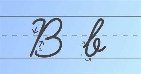 Cursive B How To Write A Lowercase B Capital B In Cursive Writing - Capital B In Cursive Writing
