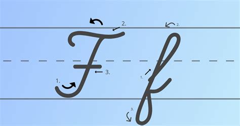 Cursive F How To Write A Capital F Cursive T And F - Cursive T And F