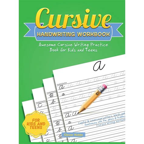 Cursive Handwriting Workbook Awesome Cursive Writing Practice Book For Kids And Teens Capital Lowercase Letters Words And Sentences With Fun Jokes Riddles Cursive Writing Workbook