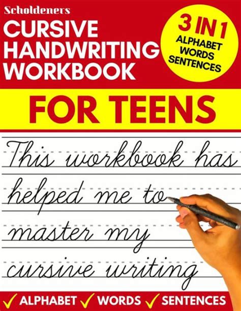 Cursive Handwriting Workbook For Teens Cursive Writing Cursive Writing For Adults - Cursive Writing For Adults
