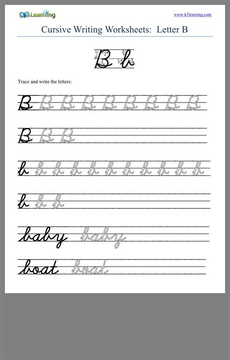 Cursive Letter Writing Guide K5 Learning Capital Letters In Cursive Chart - Capital Letters In Cursive Chart