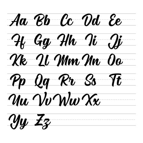 Cursive Letters Alphabet A Z Design Cursive Letter A To Z - Cursive Letter A To Z