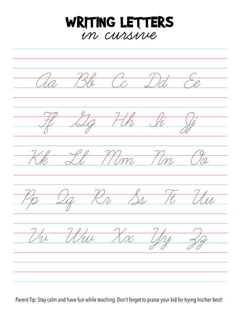 Cursive Letters Worksheet