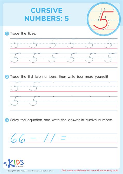 Cursive Numbers 5 Worksheet For Kids Tracing Numbers 130 Worksheets - Tracing Numbers 130 Worksheets