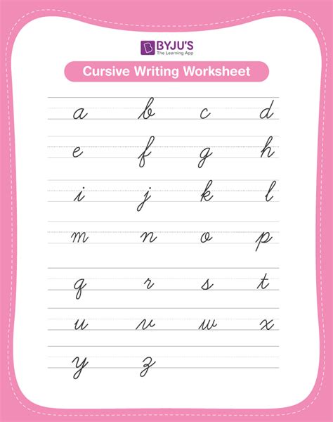 Cursive Writing A To Z Small Letters Pdf995 Cursive Letter A To Z - Cursive Letter A To Z