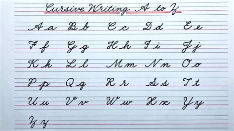 Cursive Writing Capital And Small Letters