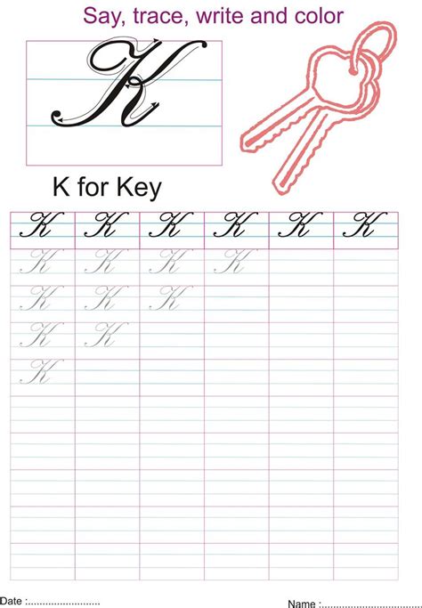 Cursive Writing Capital Letter K For Beginners Handwriting Capital K In Cursive Writing - Capital K In Cursive Writing