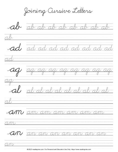 Cursive Writing Practice Sheets Pdf Readingvine Practice Cursive Writing Adults - Practice Cursive Writing Adults