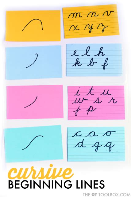 Cursive Writing Starting Lines The Ot Toolbox Beginning Cursive Writing - Beginning Cursive Writing