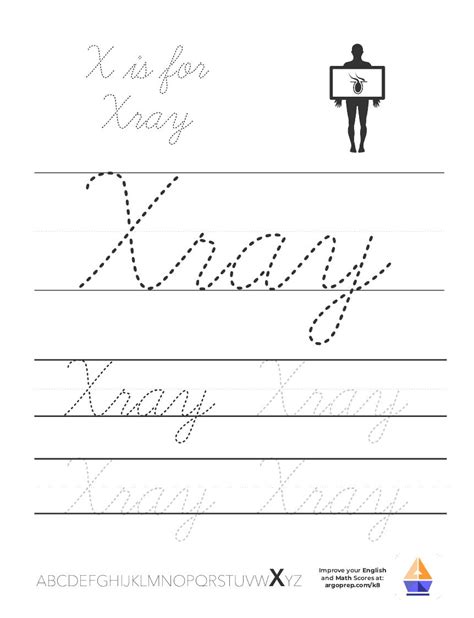 Cursive X Is For Xray Argoprep Objects Start With Letter X - Objects Start With Letter X