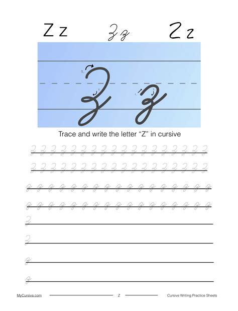 Cursive Z Lowercase