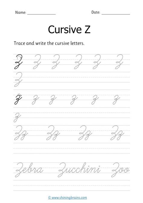 Cursive Z Superstar Worksheets Small Z In Cursive - Small Z In Cursive
