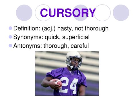 Cursory Meaning