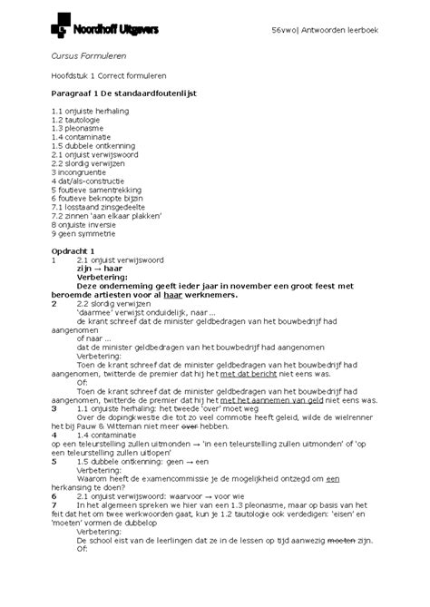Cursus Spelling En Formuleren Test Werkwoordspelling