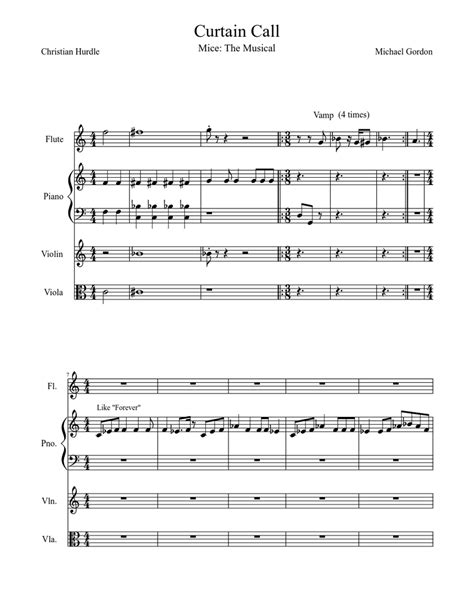 curtains musical score pdf