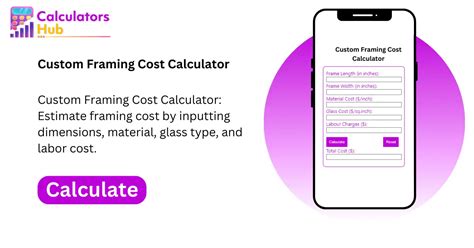 Custom Framing Cost Calculator Online Calculatorshub Framing Cost Calculator - Framing Cost Calculator