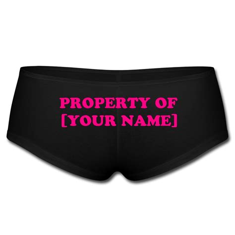  Custom Property of Panties with Name -Women Soft Stretch  Cheekini Hipster Briefs : Handmade Products