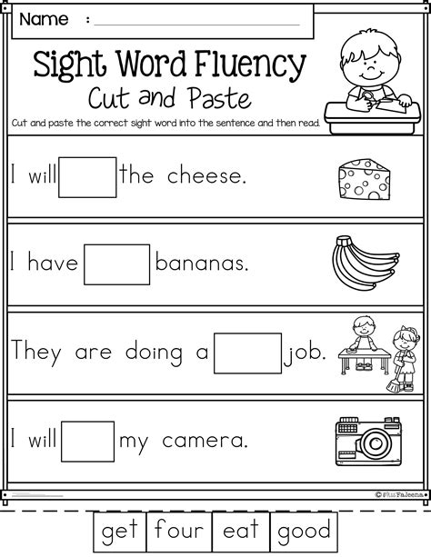 Cut Amp Paste Sight Word Sentences Ctp7180 Sentences Using Sight Words - Sentences Using Sight Words