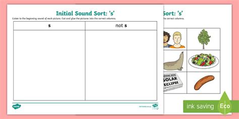 Cut And Clue Activity S Sound Phonics Resources S Sound Worksheet - S Sound Worksheet