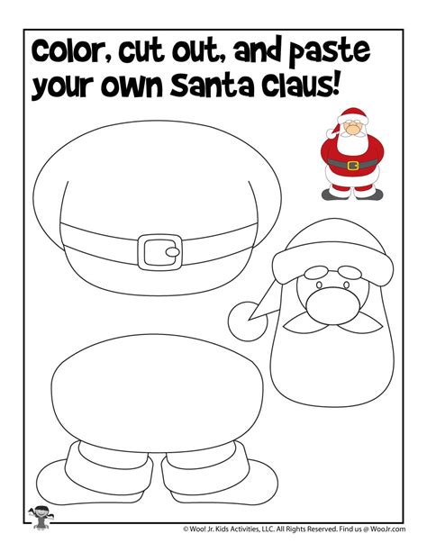 Cut And Paste Christmas Printables   Cut And Paste Christmas Stocking Craft Free Printable - Cut And Paste Christmas Printables