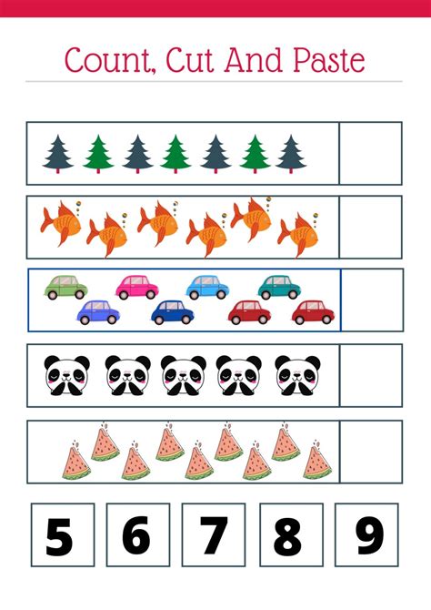 Cut And Paste Counting Free Printable Puzzle Games Counting Cut And Paste - Counting Cut And Paste
