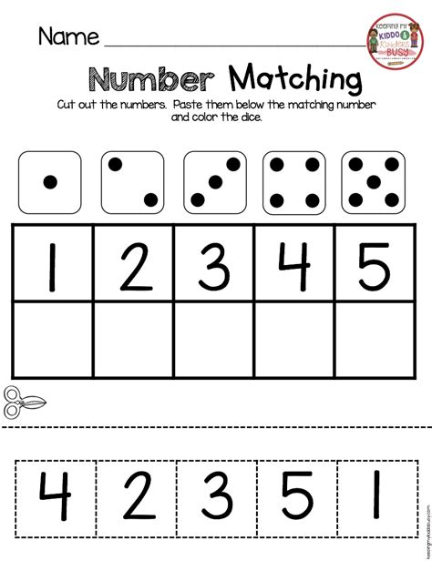 Cut And Paste Numbers 1 5 Worksheets For 1 5 Preschool Worksheet - 1-5 Preschool Worksheet