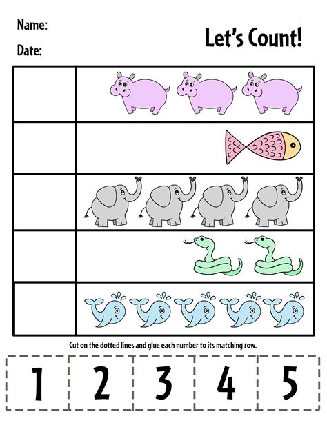 Cut And Paste Numbers Worksheets For Preschoolers Kidscanhavefun Cut And Paste Numbers - Cut And Paste Numbers