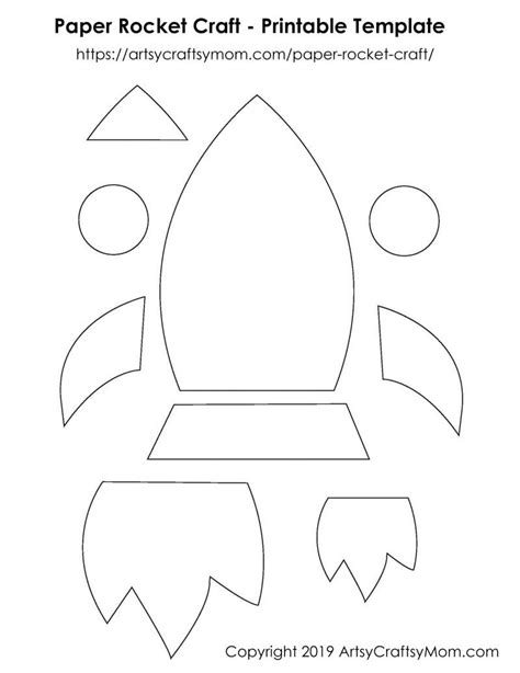Cut And Paste Rocket Craft Free Printable Simple Paper Cutting And Pasting Crafts - Paper Cutting And Pasting Crafts